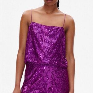Baum und Pferdgarten Cropped Sequined Camisole - Violet